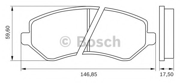 BOSCH 0 986 BB0 571 Brake Pad Set, disc brake